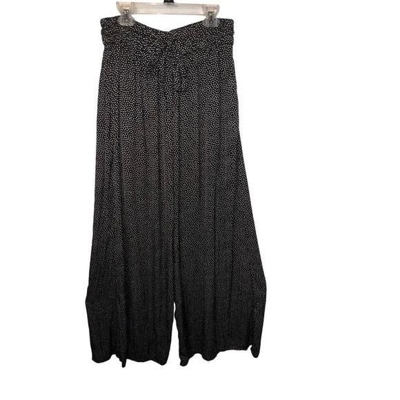 Zara,M, polkadot, high-rise elastic waist with tie calypso style pant - Picture 2 of 7